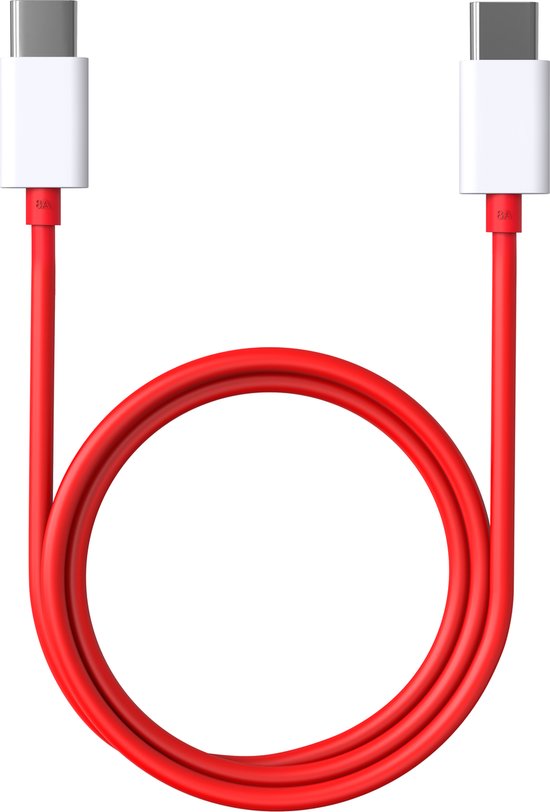 Câble Chargeur Rapide USB C vers USB C Rouge - 1 mètre - Câble de charge pour OnePlus 7T Pro / 7T / 7 Pro / 7/8 Pro / 8