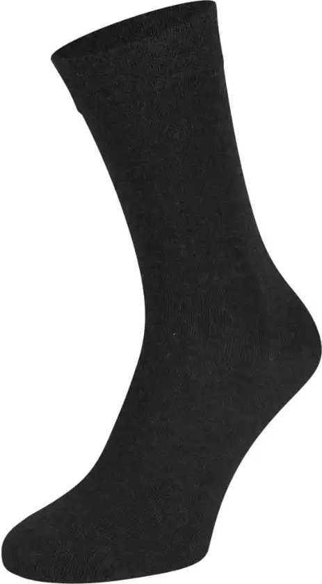 Boru Bamboo - 6 Pack - Chaussettes Femme - Chaussettes Homme - 15% Laine - Zwart - Taille 35-38