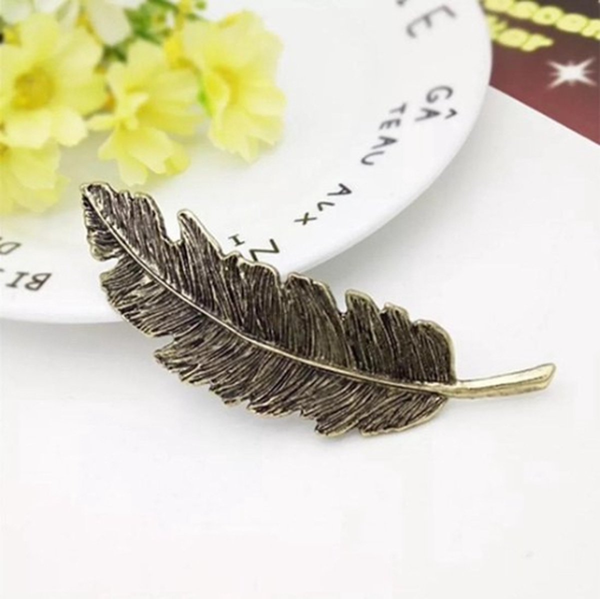 Knaak Trendy Vintage Haarspeld - Brons - French Barrette Clip - 9 cm