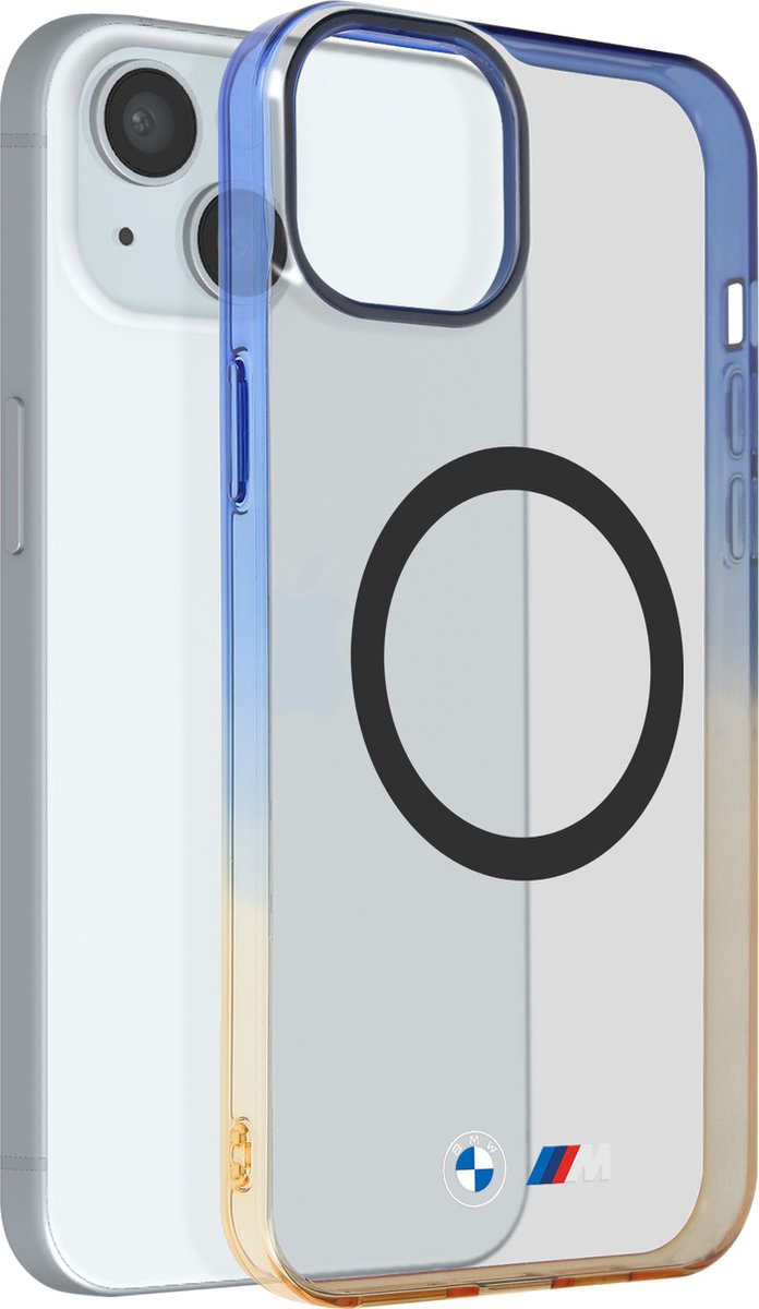 BMW M-Line Gradient Bumper Back Case (MagSafe Compatible) - Geschikt voor Apple iPhone 15 (6.1") - Grijs