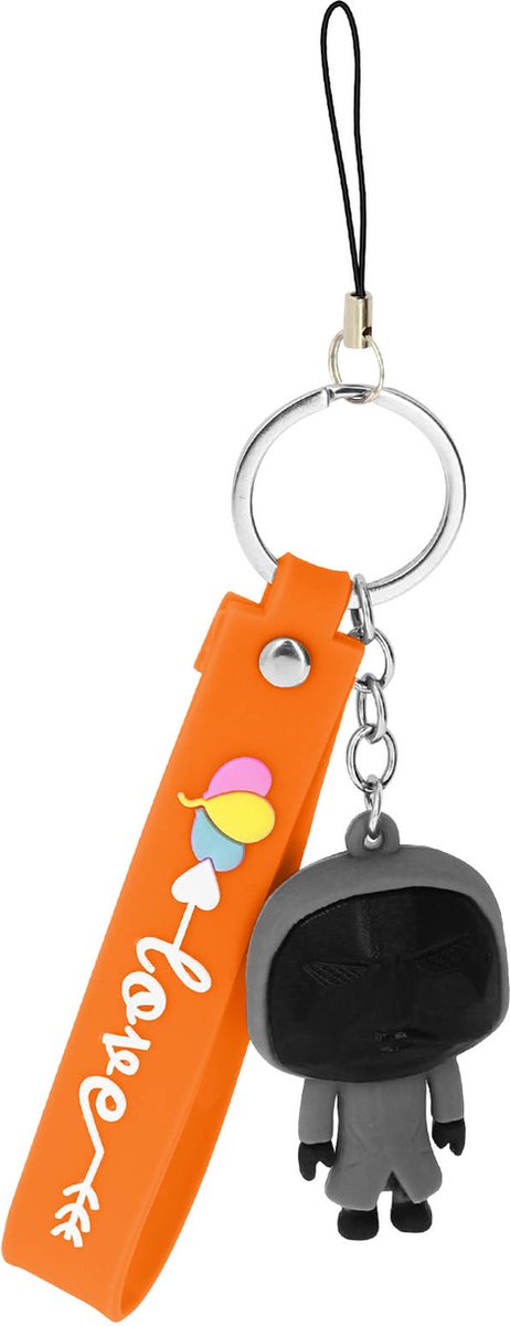 Avizar Sleutelhanger met Figuur Squid Game Serie van Siliconen, Oranje