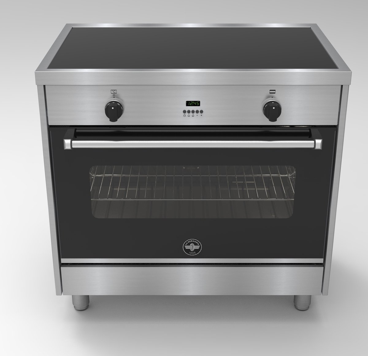 La Germania AMN964IEXE fornuis 4-pits inductie fornuizen - rvs   zuinig energieklasse A - 90 cm breed inductiefornuis