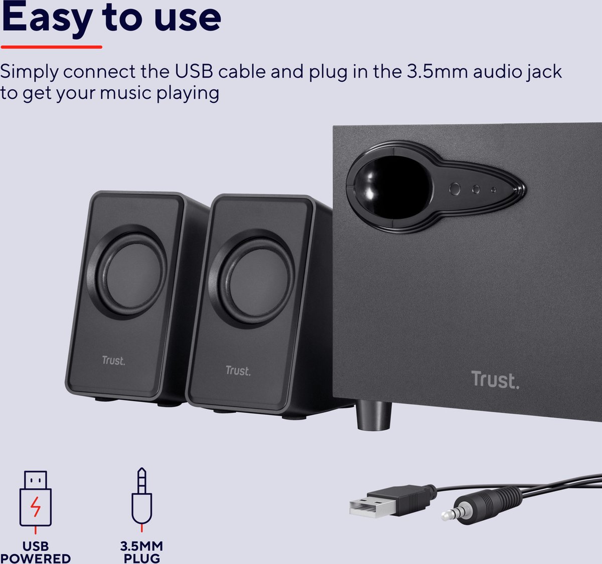 Trust Avora 2.1 Subwoofer Speaker set pc-luidspreker thumbnail 3