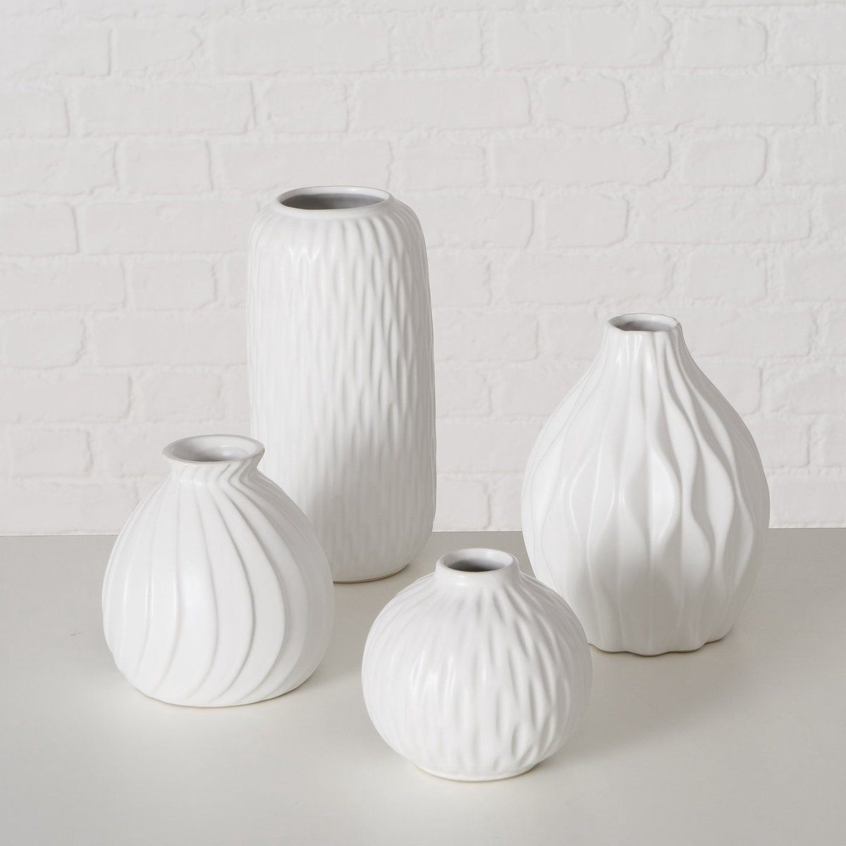 Boltze Witte vaas set van 4 stuks. Boltze