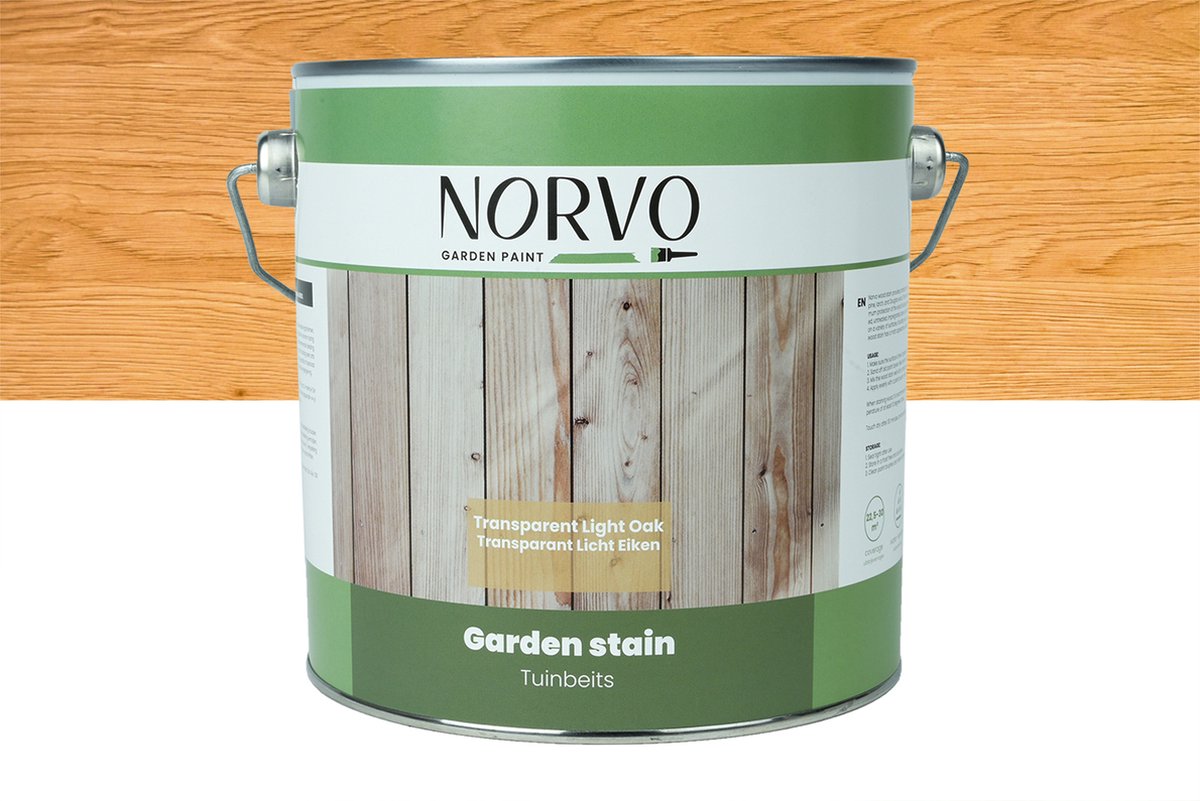 Wovar Norvo | Tuinbeits Transparant Licht Eiken | 2,5L Zijdeglans