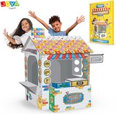 Bol.com Joya Creative Bouw je eigen Supermarkt Knutselpakket - Bouwen Kleuren & Spelen - Levensgrote Supermarkt - Inclusief 6 Ma... aanbieding