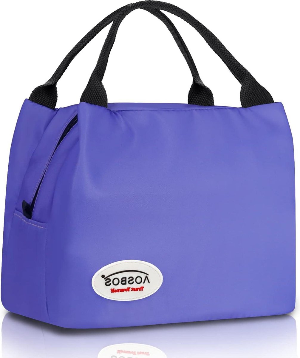 Kleine koeltas voor onderweg - mini-lunchtas voor dames - isolatietas fiets - ontbijttas opvouwbaar waterdicht - 85 l paars