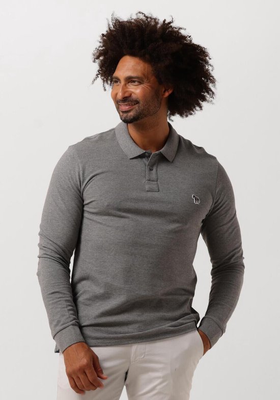 Paul Smith Mens Slim Fit Polo Shirt Zebra Polo s T shirts Heren Polo shirt Grijs. bol