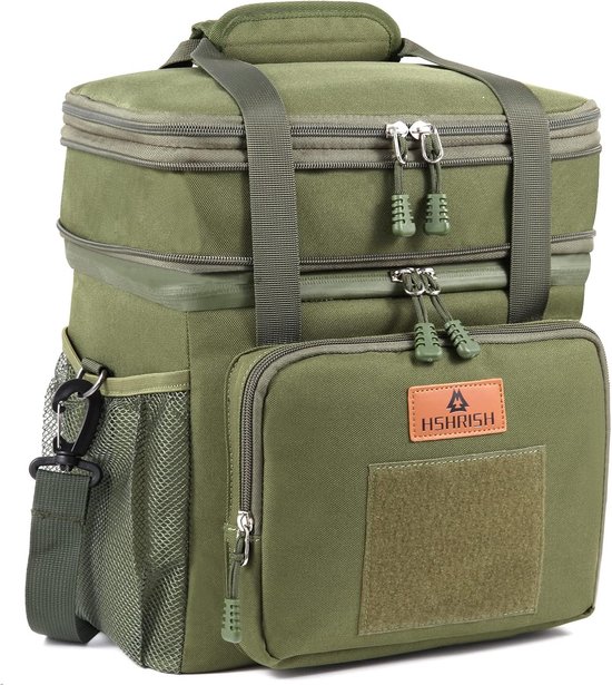 Lifewit Geïsoleerde Lunchtas en Koeltas, Crossbody Koelbox voor Dames en Heren, Draagbare Koelrugzak voor Werk, Picknick en Strand, 9L, Grijs & Zwart