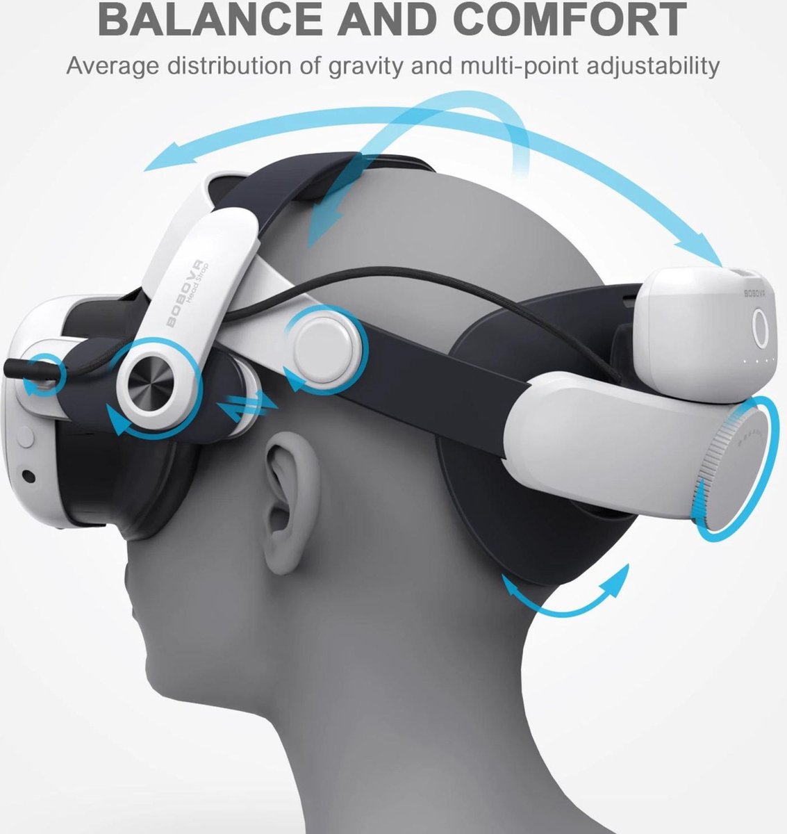 BOBOVR M3 Pro - VR Hoofdband met Batterij thumbnail 6