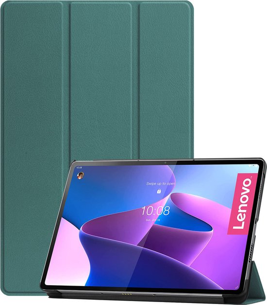 iMoshion Tablet Hoes Geschikt voor Lenovo Tab P12 Pro - iMoshion Trifold Bookcase - Donkergroen