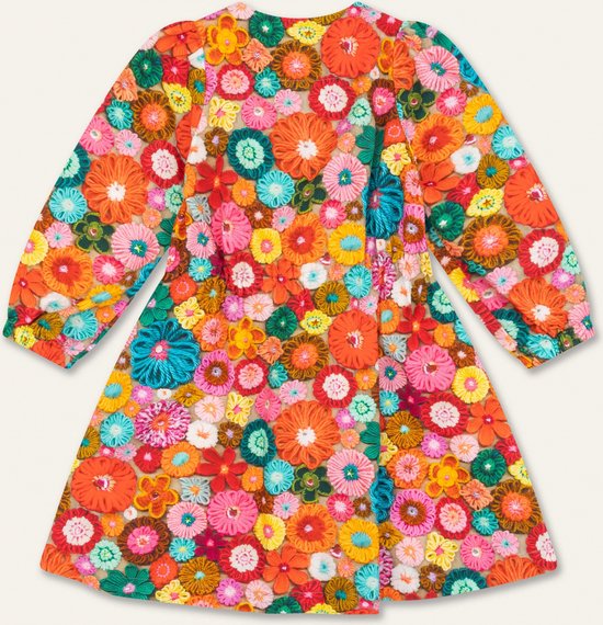 Robe de danse 17 AOP Fleurs moelleuses Orange: 128/8 ans