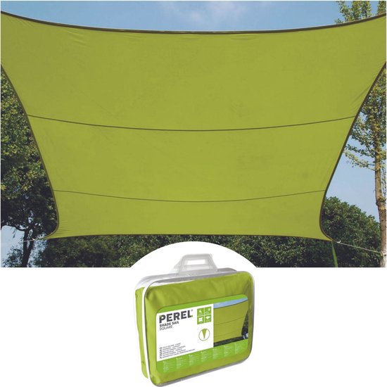 Schaduwdoek - Zonnezeil - Vierkant 3.6 X 3.6 M, Kleur: Lichtgroen