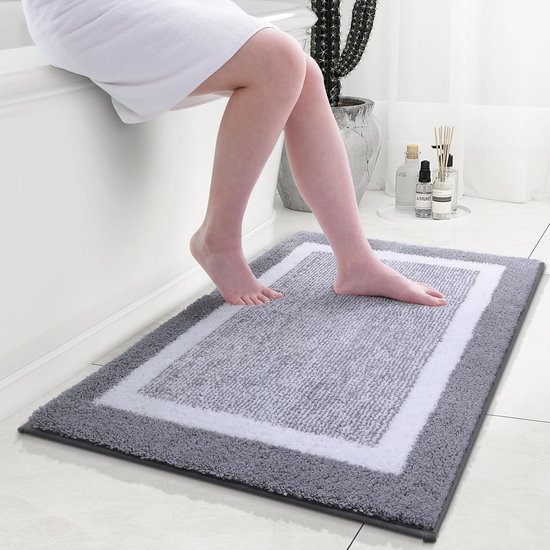 6vibes Molang Badkamertapijt, antislip, extra absorberende badmat, 55 x 75 cm, superzachte douchemat, wasbaar in de wasmachine, cadeau en fanartikelen