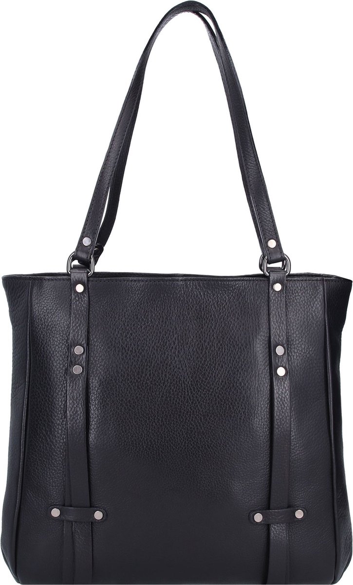 Jack Kinsky Alassio 4 Schoudertas Leer 34 cm - Dames - schwarz