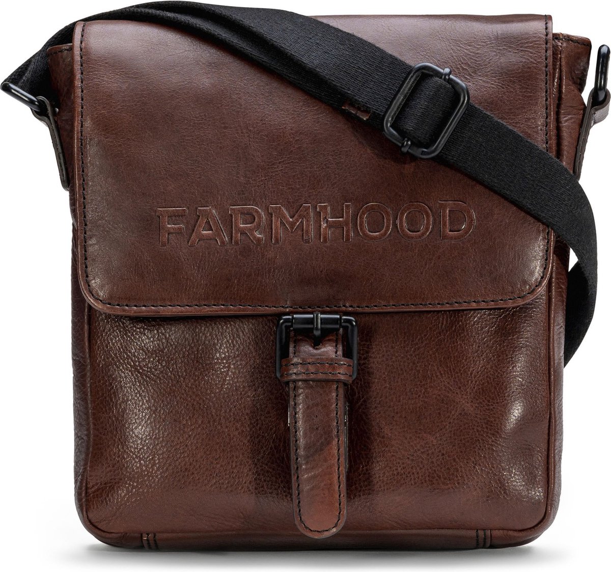 Farmhood Schoudertas Memphis Crossbody Bag Dark Brown Donkerbruin