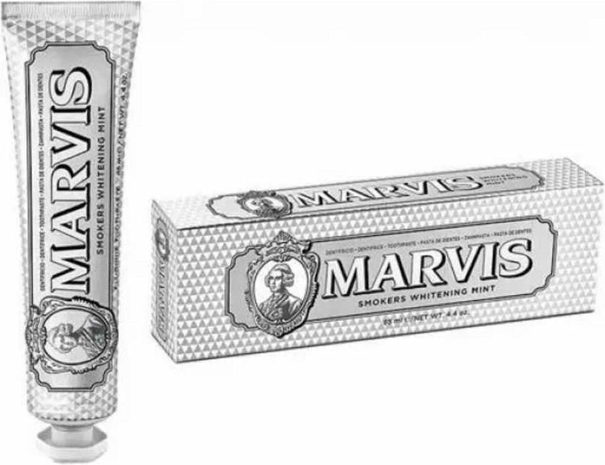 Marvis Tandpasta Smokers Whitening Mint – 25 ml – Travel Size – Mini Verpakking – Speciaal voor Rokers