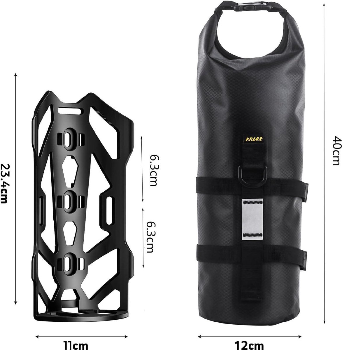 Waterdichte rolltop frametas met schouderriem voor fietsen - 5 liter - Eenvoudige bevestiging