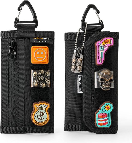 Portafoglio da esterno EDC Molle Mini porta carte chiave portatile Borsa EDC con custodia per carte chiave con moschettone