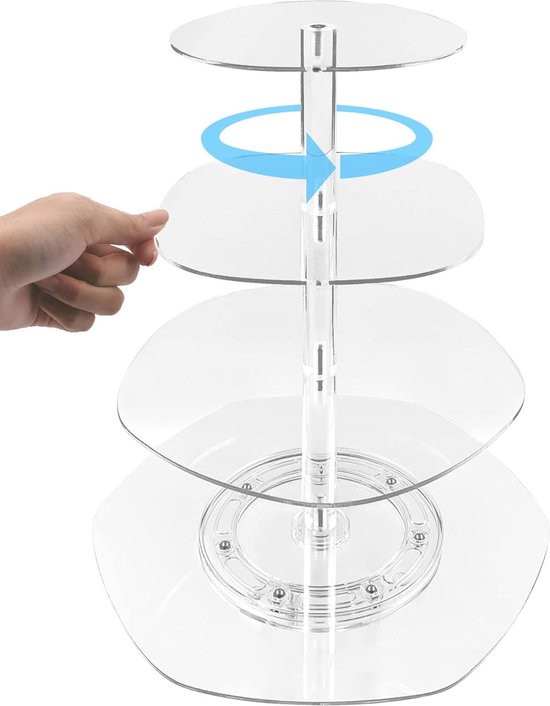 Iegefirm 2 Stück Runder Acryl Cupcake Ständer - Premium Halter, Display
