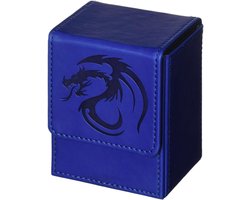 Pokemon leatherette flip box with magnetic closure holds 80 sleeved cards blue