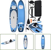 Bol.com The Living Store Opblaasbare SUP - 330 x 76 x 10 cm - Zeeblauw - PVCAfmetingen - Max - 100 kg draagvermogen - Inclusief ... aanbieding