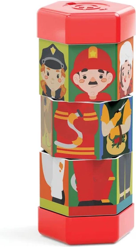 Quercetti Tubo Mix & Match Puzzle Rotatif Enfants et Métiers