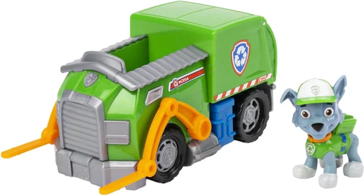 PAW Patrol - Rocky's Recycle Truck - speelgoedauto met speelfiguur - 80% gerecycled plastic - duurzaam speelgoed — afbeelding 11