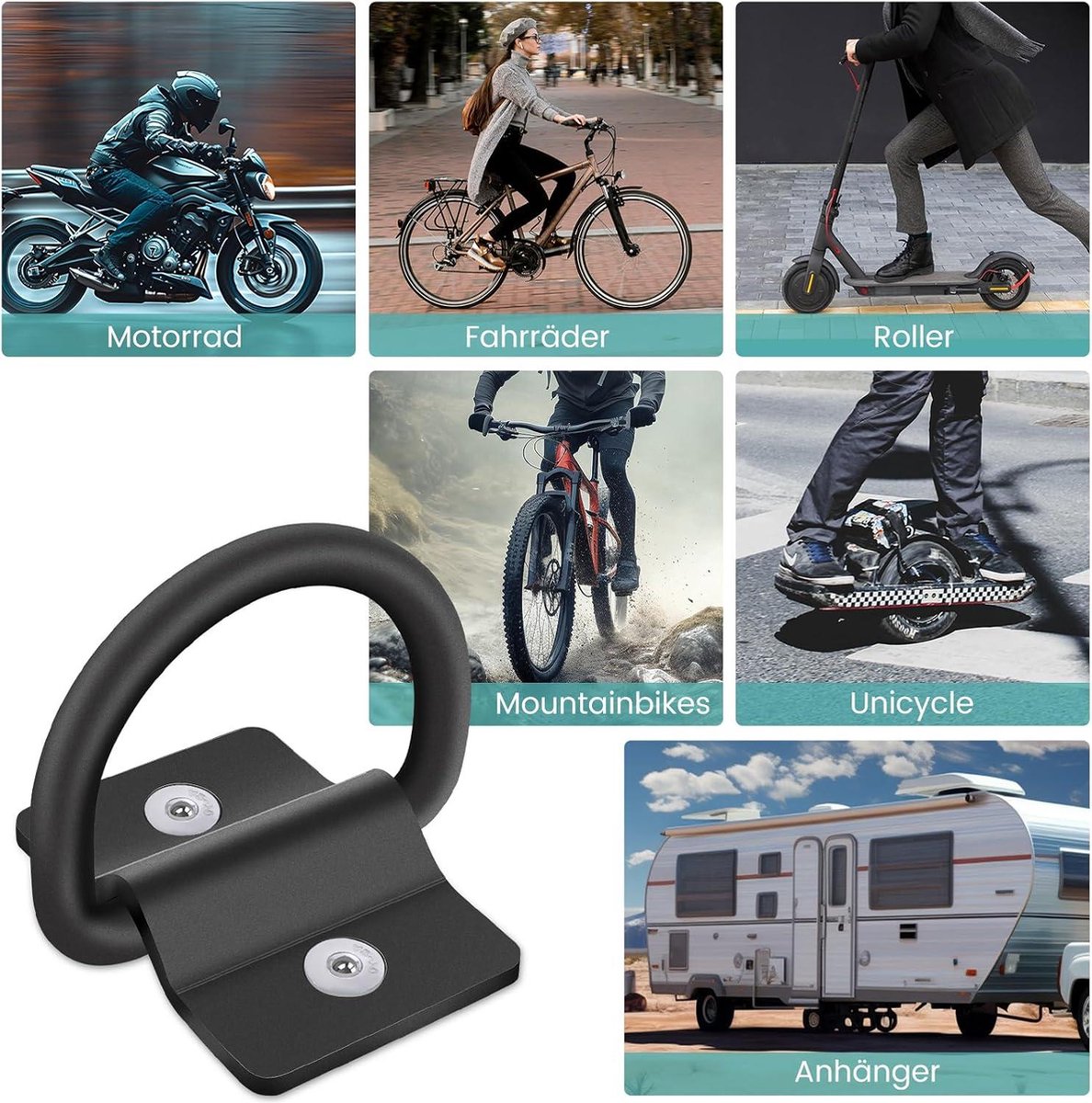 KRASER KR804 Anker Vloeranker Antidiefstalanker Motorfiets Scooter