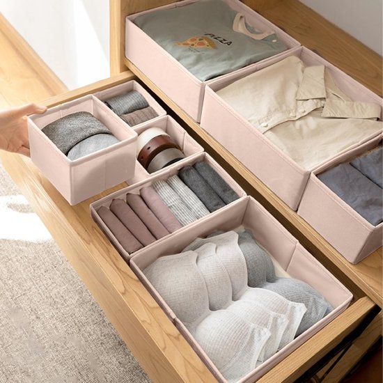 Lot De 8 Organiseurs De Penderie En Tissu - Système De Rangement