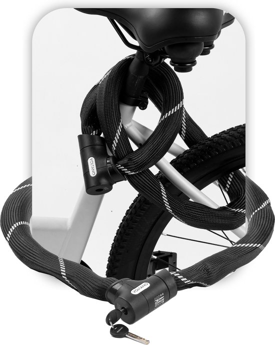 Voltano ART2 Kettingslot Met Luxe Slotkop - Zwart - 120 CM - ART 2 Slot Goedgekeurd Voor De Fietsverzekering