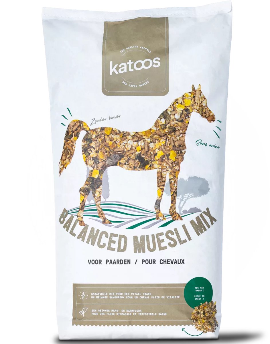 Katoos Balanced Muesli Mix Voor Paarden Balanced Muesli - 15 Kg