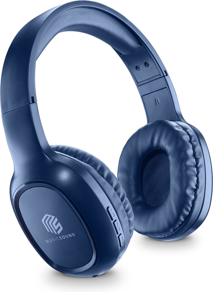 Music Sound 8018080412059 Headset Draadloos Hoofdband Oproepen/muziek Bluetooth Blauw