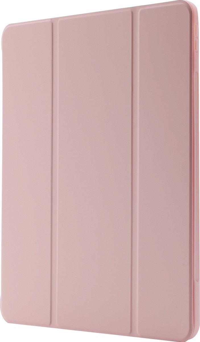 Mobigear Tablethoes geschikt voor Apple iPad Air 13 Inch (2024) Hoes | Mobigear Tri-Fold Gel Bookcase + Stylus Houder - Roze