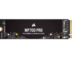 Corsair MP700 Pro 1 TB (Geen heatsink) - SSD m.2 2280 - PCI Express 5.0 x4 - NVMe - Zwart