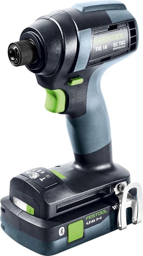 Festool TID 18 HPC4,0 I-Plus 18V Li-Ion accu slagschroevendraaier set (2x 4,0Ah) in systainer - 180Nm - 8x220mm - koolborstelloos