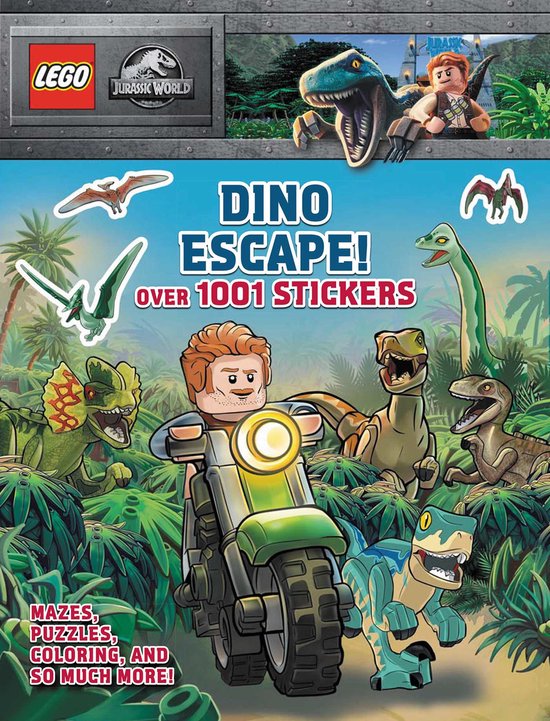 1001 Stickers- Lego Jurassic World: Dino Escape! - cover