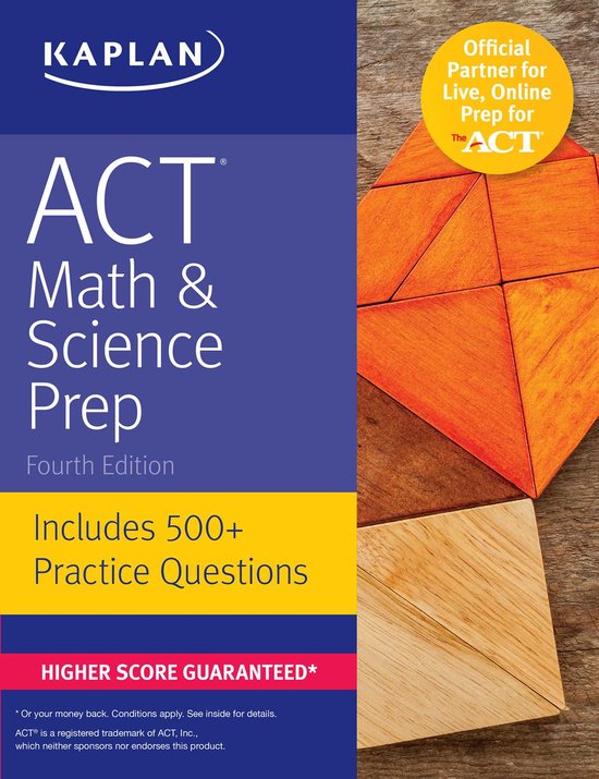 Kaplan Test Prep - ACT Math & Science Prep: Includes 500+ Pr ... - cover