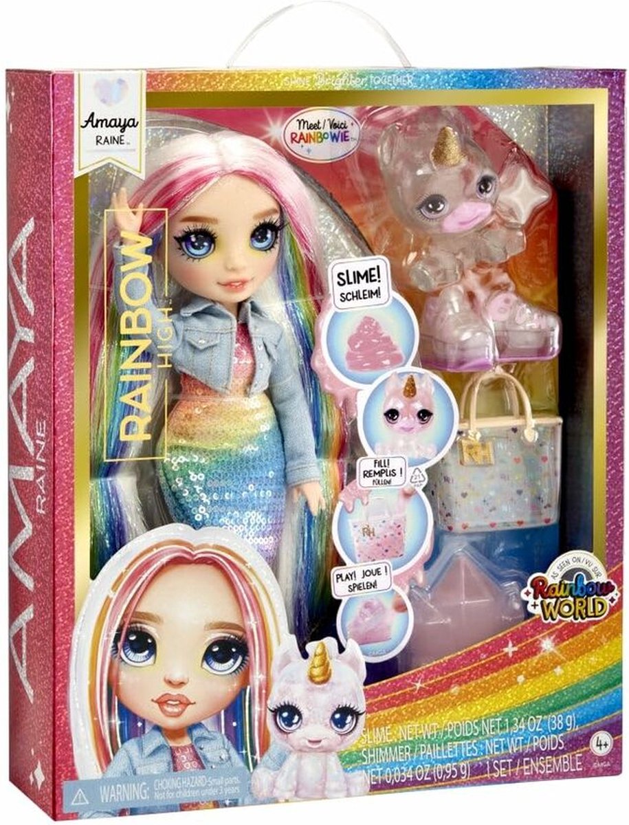 Rainbow High Klassieke Modepop - 28 cm - Amaya (regenboog) - Met slijmset en diertje — afbeelding 16