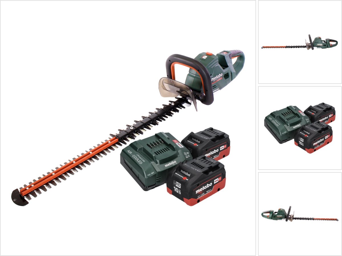 Metabo HS 18 LTX BL 75 accu-heggenschaar 18 V 75 cm borstelloos + 2x accu 10,0 Ah + oplader