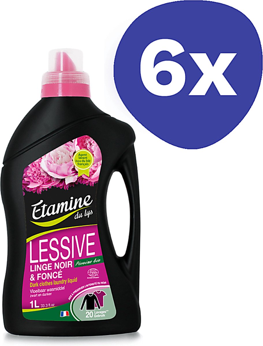 Etamine Du Lys Vloeibaar Wasmiddel Donkere & Zwarte Was (6x 1L)