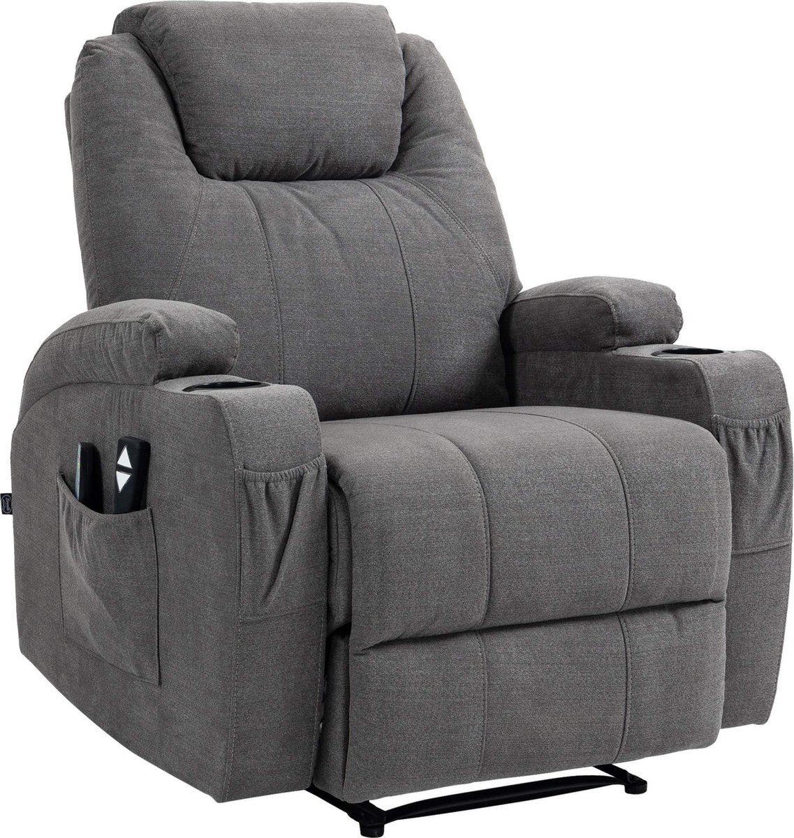 CLP Hepler Fauteuil Met Massagefunctie Grijs