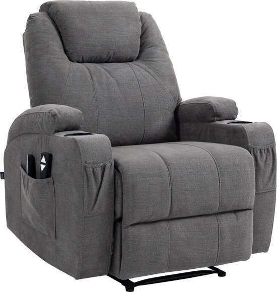 CLP Hepler Fauteuil Met Massagefunctie Grijs