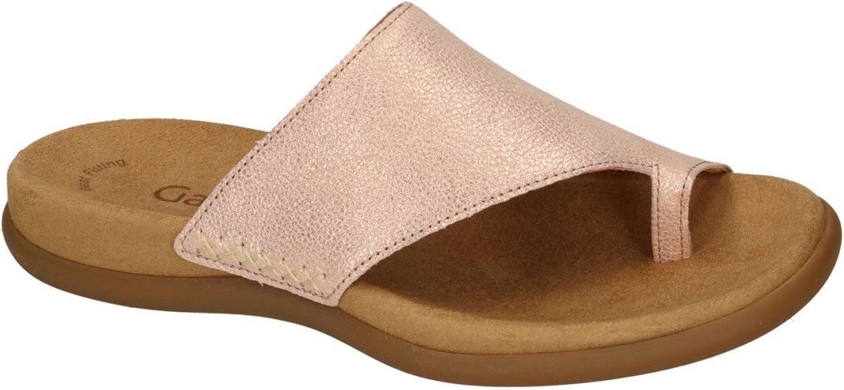 Gabor Dames roze goud metallic slippers muiltjes maat 40 bol