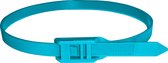 Kortpack - Flat head Tyraps - 400mm x 9.0mm - Licht blauw - 100 Stuks - Kabelbinders met platte kop - Geen scherpe randen - (099.0997)