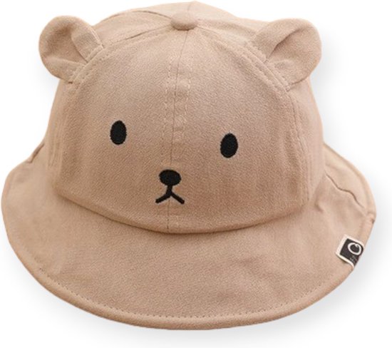 Baby zonnehoedje - Beer - khaki - 3 tot 24 maanden - Baby Shop Happiness