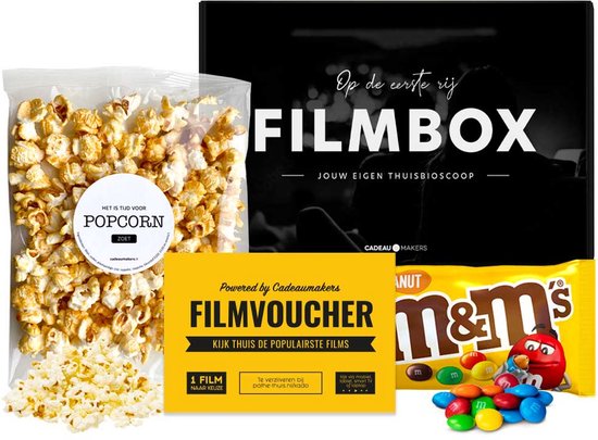 Foto: Filmpakket path thuis brievenbus pakket filmbox met zoete popcorn