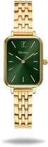 Elysian - Horloge Dames Rechthoekig - Goud - Schakelband - Waterdicht - 26mm - Cadeau Voor Vrouw