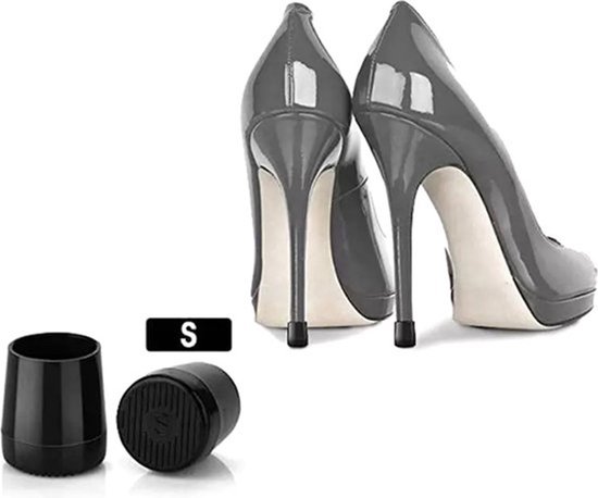 Hakbeschermers I Bescherm je hakken I Hak Cover I Hak Protector I Rond I  Paar I Maat S I Tot 11 MM I Zwart