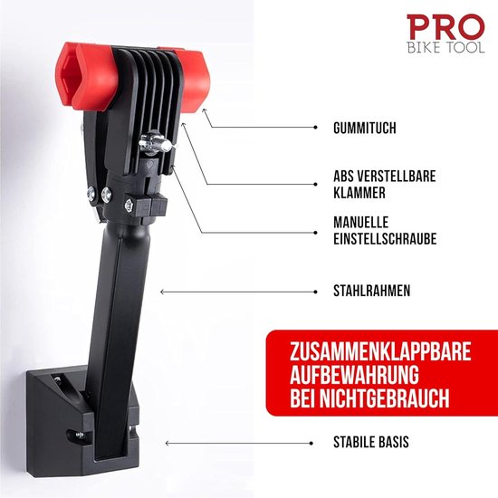 Fietsreparatiestandaard voor 29-34 mm sturen - Antislip voor stabiliteit